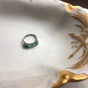 Turquoise and Opal Ring